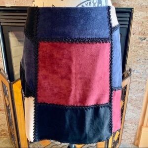 Romeo + Juliet Couture Faux Suede Patchwork Skirt